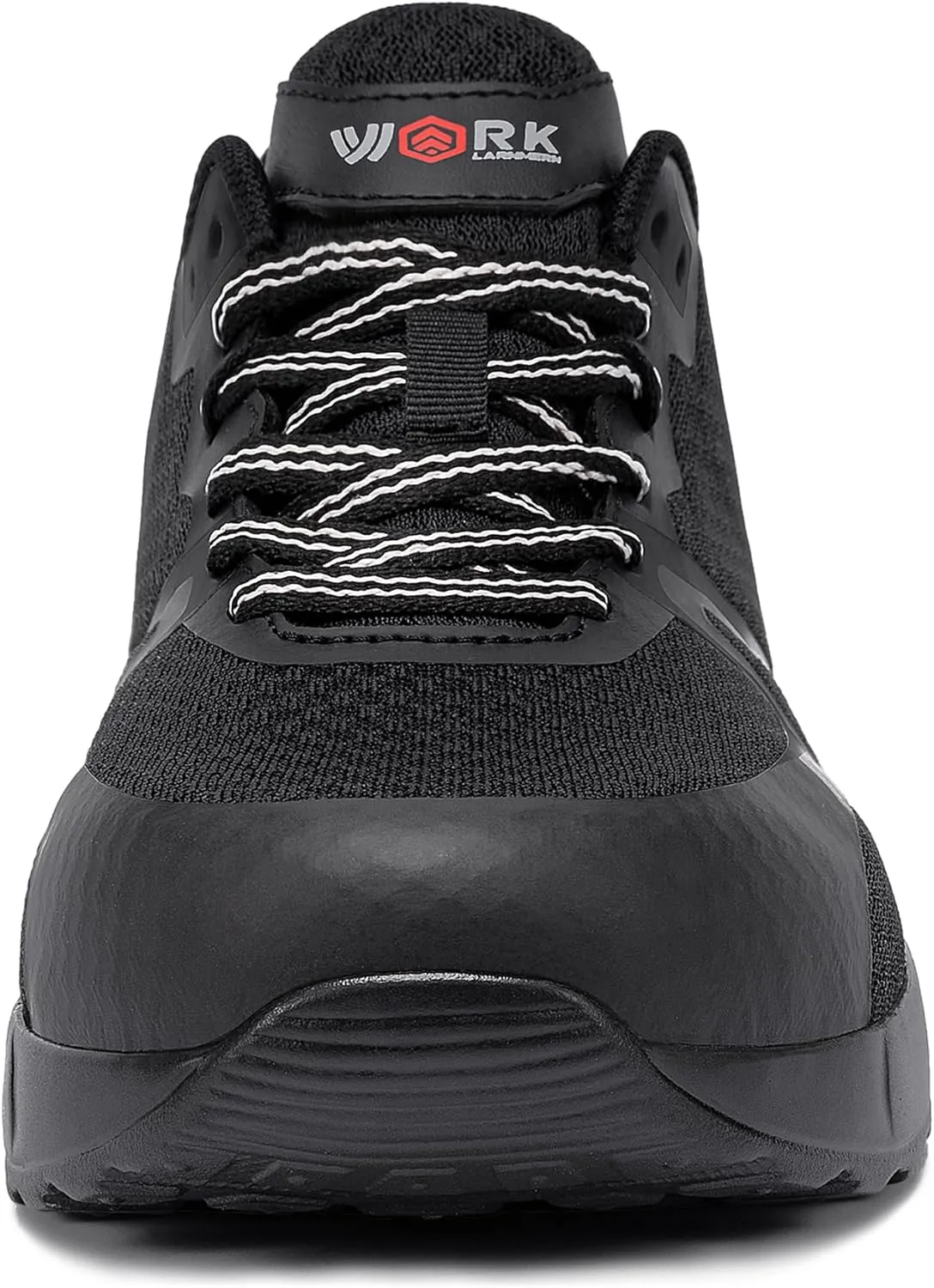 DYKHMILY Steel Toe Shoes for Men Air Cushion Safety Shoe Pull On Comfortable Work Breathable Lightweight Tennis Sneakers