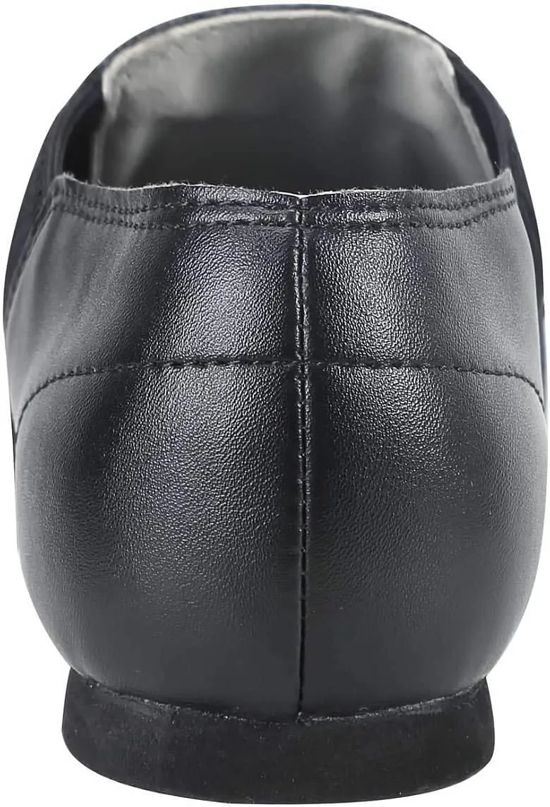 Dynadans Unisex PU Leather Upper Slip-on Jazz Shoe with Arch Insert for Women and Men's Dance Shoes