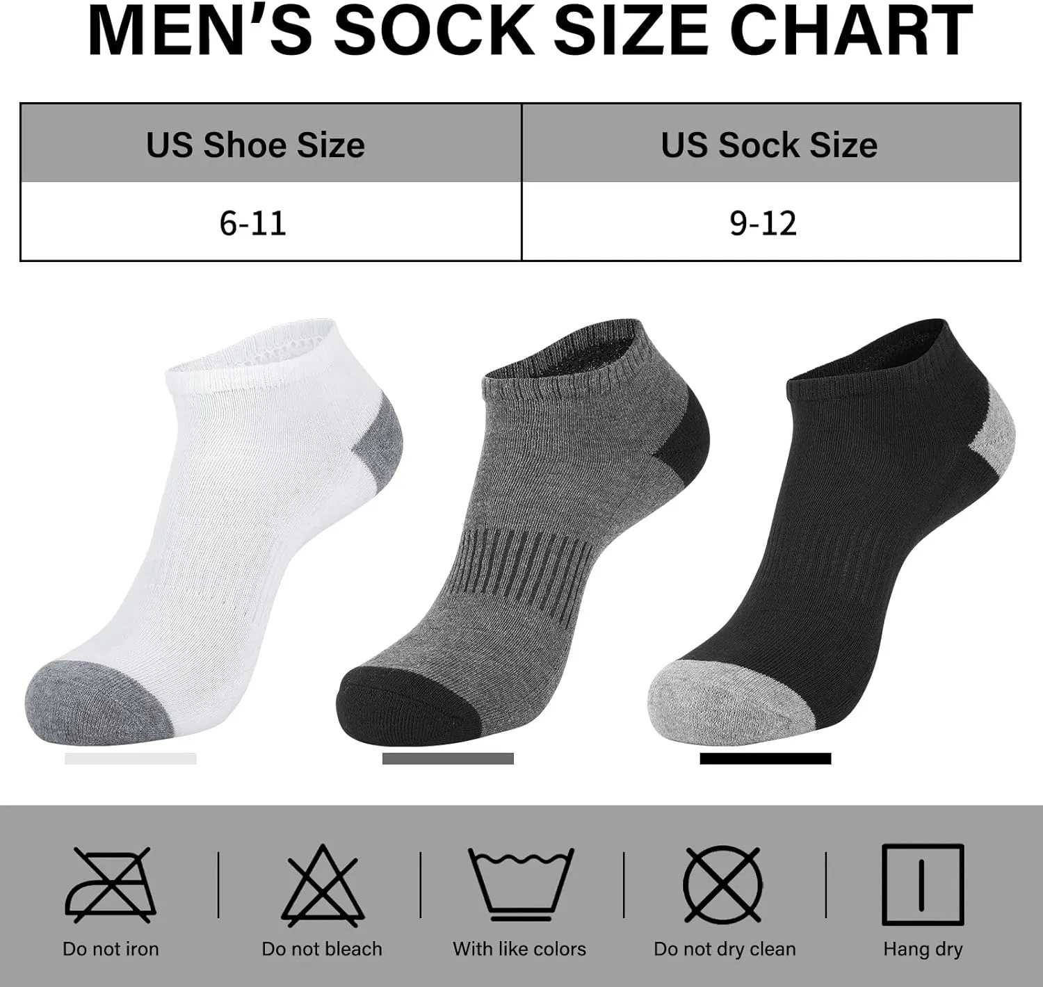 eallco 10 Pairs Mens Ankle Socks Low Cut Socks for Men Athletic Socks Breathable Cushioned