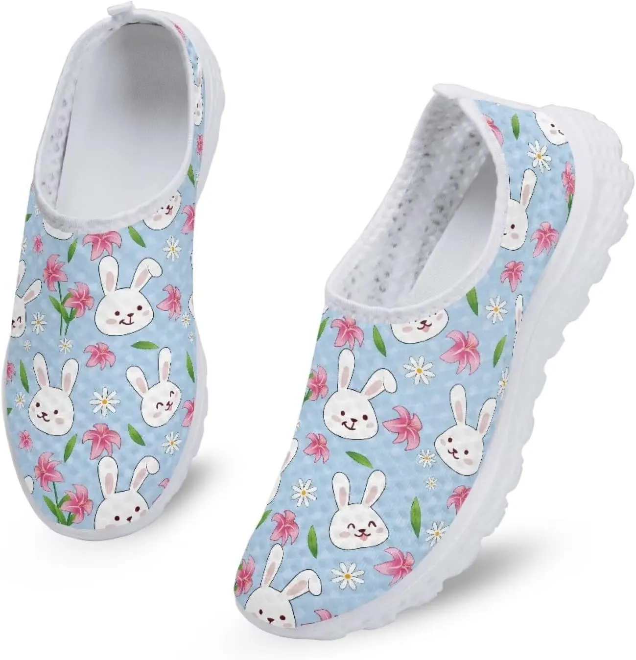 Easter Sport Sneakers Tennis Shoes for Women US 5.5-11.5 Slip On Loafer Shoes