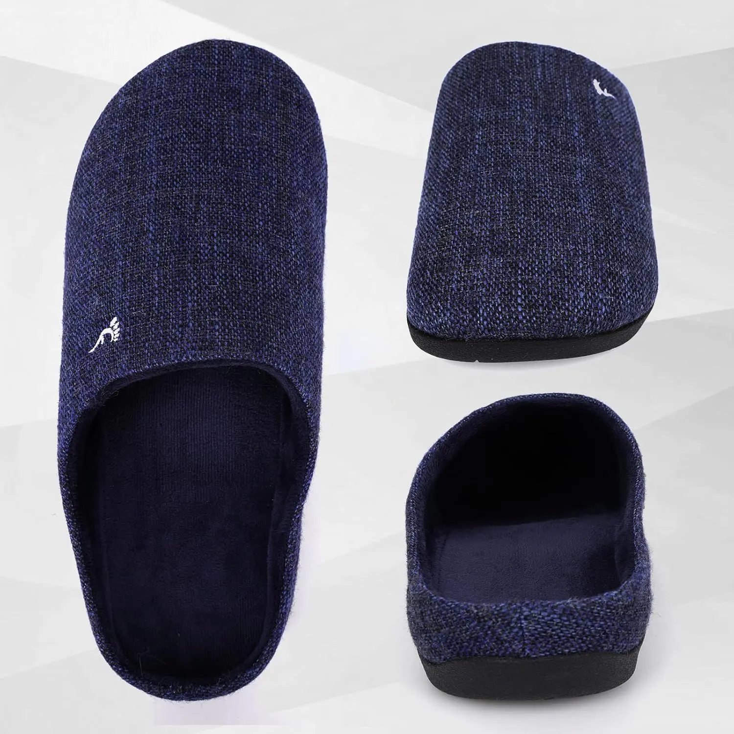 ERGOfoot Orthotic Slippers with Arch Support for Plantar Fasciitis Pain Relief, Comfortable Orthopedic Clog House Shoes with Indoor Outdoor Anti-Skid Rubber Sole