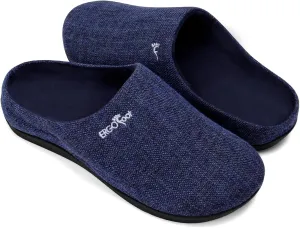 ERGOfoot Orthotic Slippers with Arch Support for Plantar Fasciitis Pain Relief, Comfortable Orthopedic Clog House Shoes with Indoor Outdoor Anti-Skid Rubber Sole