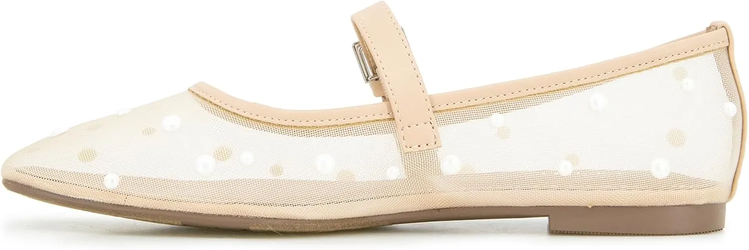 Esprit Women's Nicola Mj Pearl Mary Jane Flat