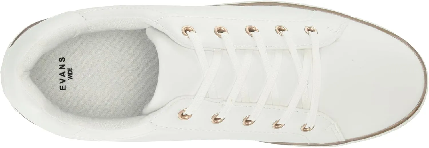 EVANS Women's Wide Fit Metallic Stripe Trainer Sneaker