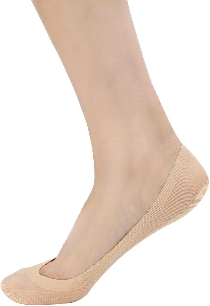Everbellus Womens No Show Socks Non Slip Flat Boat Line Socks 4 Pairs