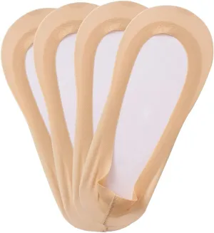 Everbellus Womens No Show Socks Non Slip Flat Boat Line Socks 4 Pairs