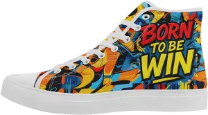 Fashion Graffiti High-Top Sneakers for Men Women Lightweight Stylish Canvas Streetwear Flat Shoes Student Breathable Footwear