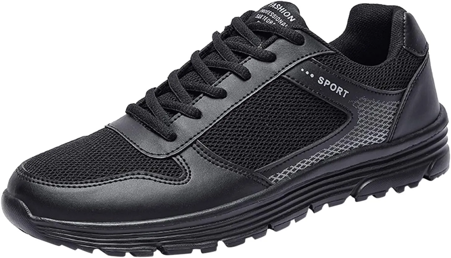 Fashion Men Mesh Mountaineering Casual Sport Shoes Lace Up Solid Color Running Breathable Soft Men's Sneaker