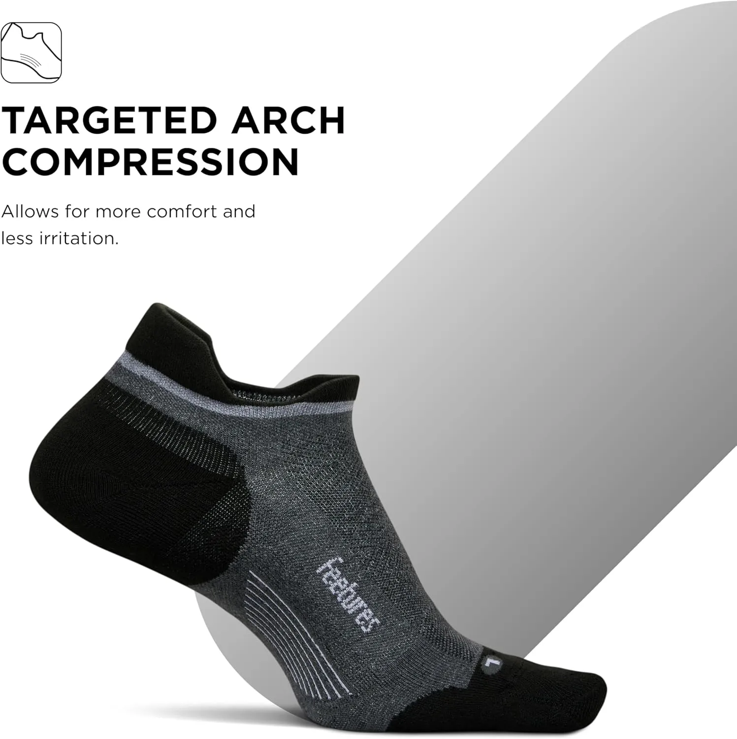 Feetures Elite Golf Max Cushion Tab Ankle Socks - Sport Sock with Targeted Compression - (1 Pair)