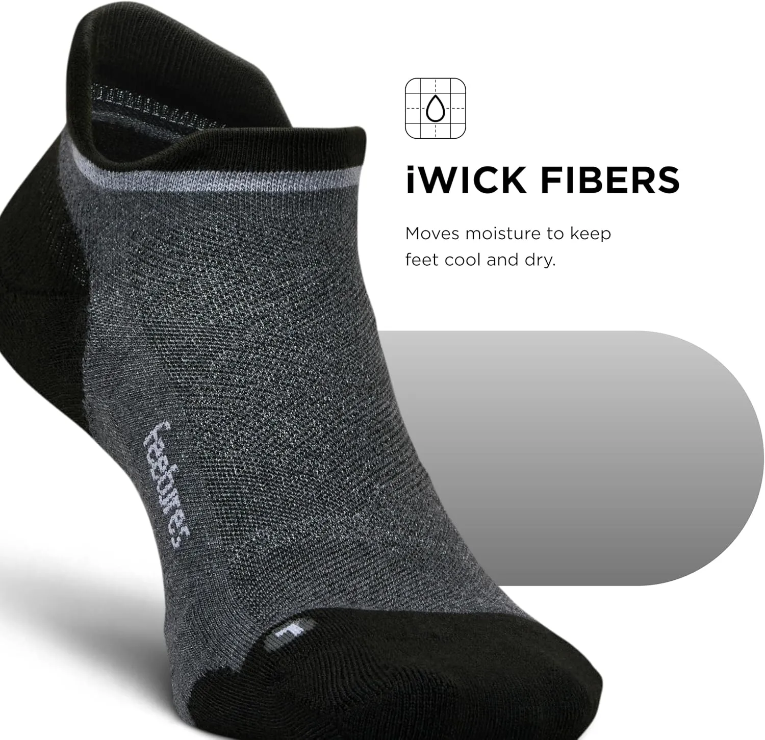 Feetures Elite Golf Max Cushion Tab Ankle Socks - Sport Sock with Targeted Compression - (1 Pair)