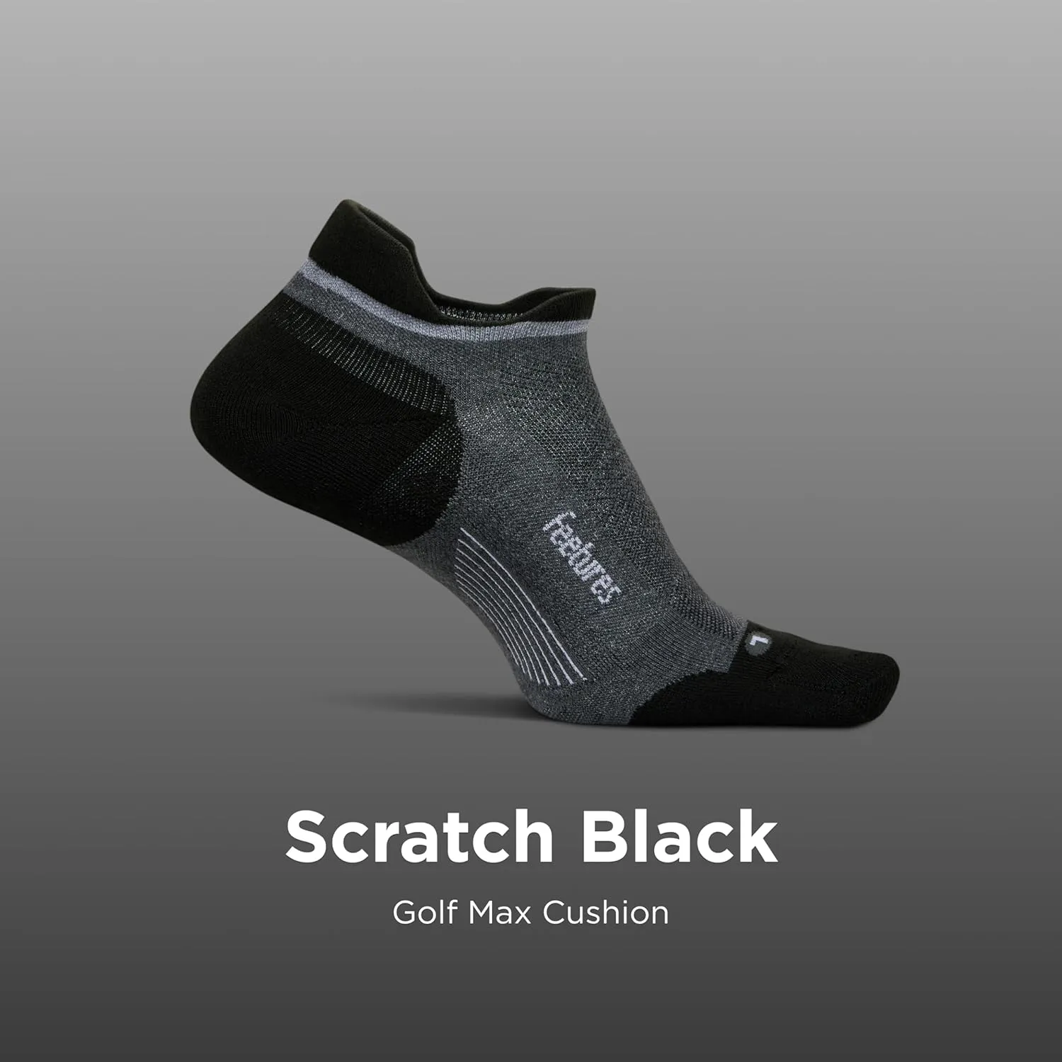 Feetures Elite Golf Max Cushion Tab Ankle Socks - Sport Sock with Targeted Compression - (1 Pair)