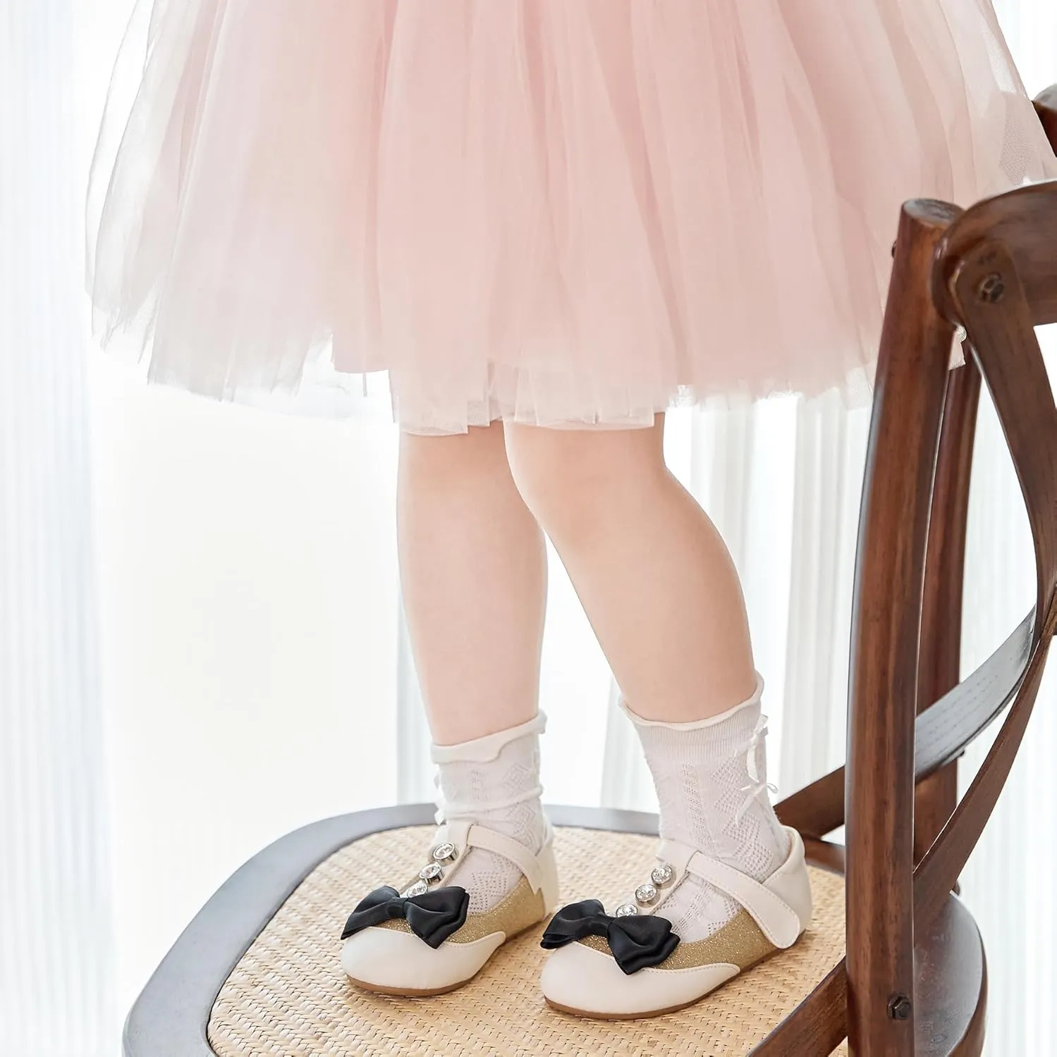 Felix & Flora Toddler Little Girl Flat Oxfords Dress Shoes - Mary Jane Princess for Girl Party School Shoes.