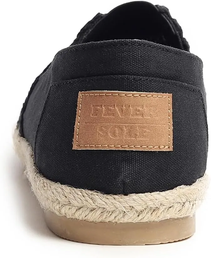 FEVERSOLE Close Toe Espadrilles Women's Comfort Breathable Slip On Flats Shoes