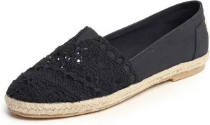 FEVERSOLE Close Toe Espadrilles Women's Comfort Breathable Slip On Flats Shoes