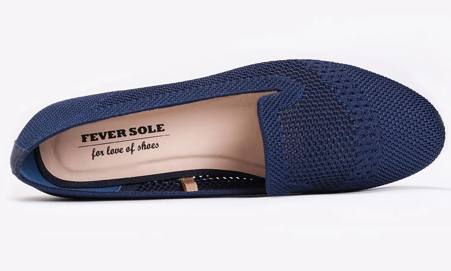 Feversole Women's Woven Fashion Breathable Knit Flat Shoes