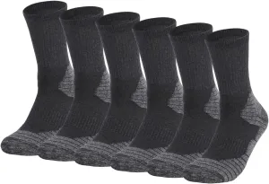 Fitliva Work Socks for Men Cotton Cushioned Boot Socks Ankle Support(6 Pairs)