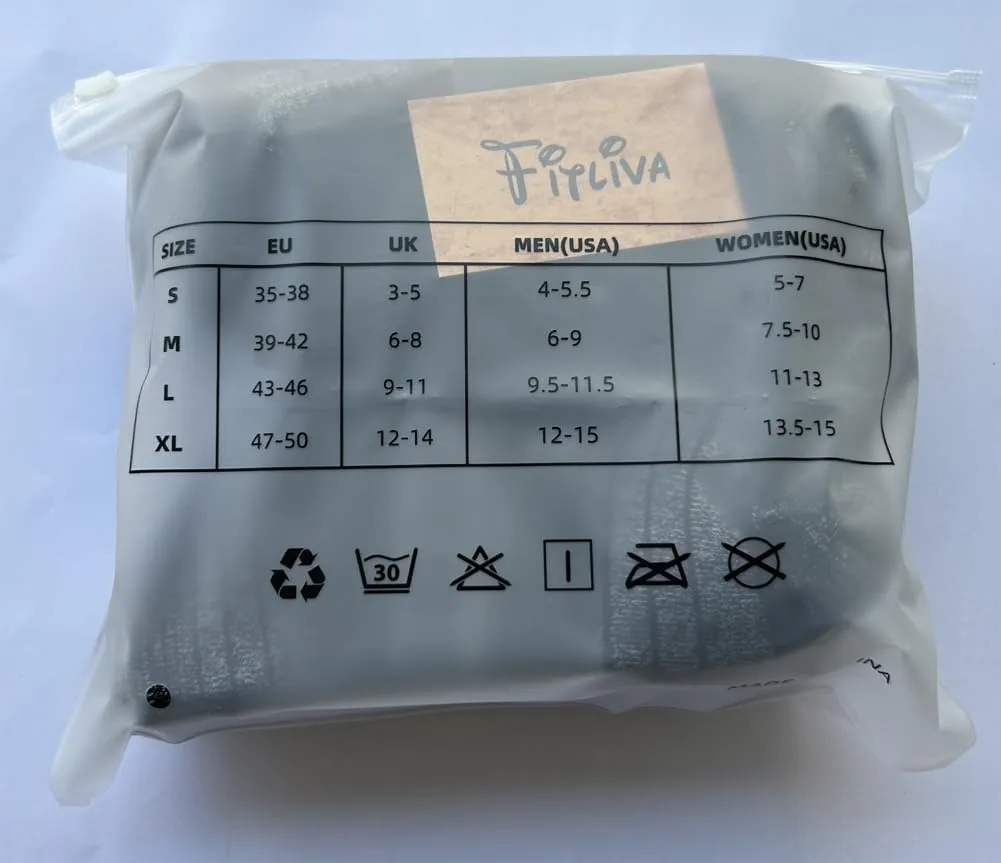 Fitliva Work Socks for Men Cotton Cushioned Boot Socks Ankle Support(6 Pairs)