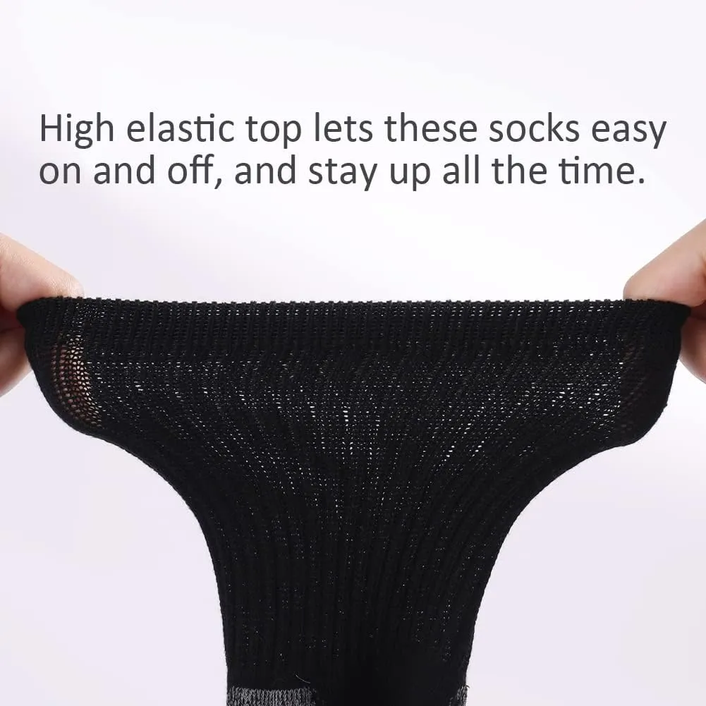 Fitliva Work Socks for Men Cotton Cushioned Boot Socks Ankle Support(6 Pairs)
