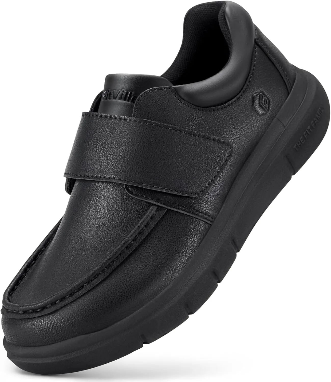 FitVille Men's Brown Leather Oxford Shoes - Wide Diabetic Comfortable Business Casual Walking Shoes