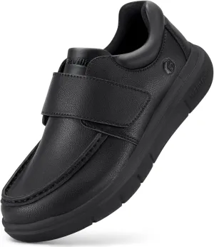 FitVille Men's Brown Leather Oxford Shoes - Wide Diabetic Comfortable Business Casual Walking Shoes