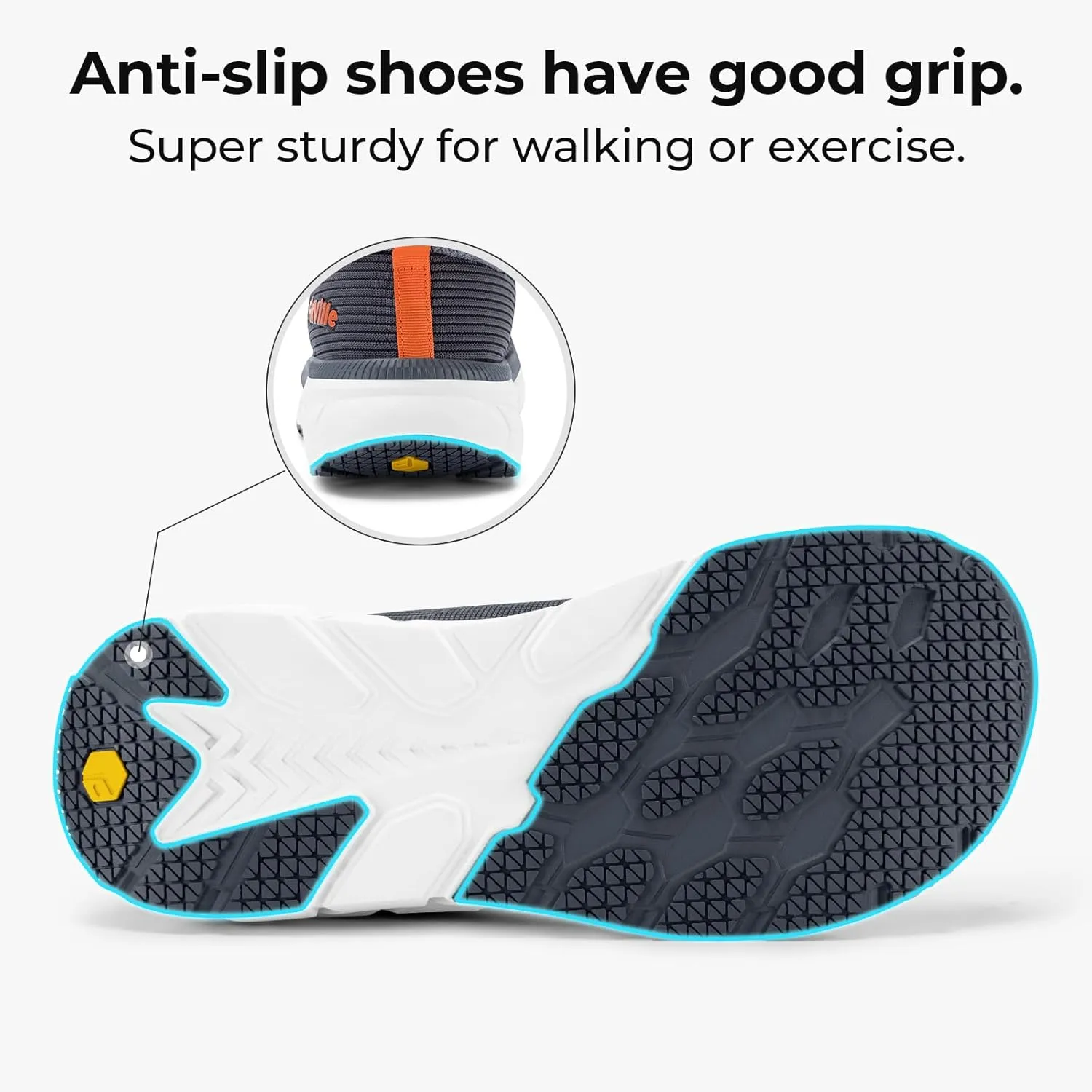 FitVille Wide Toe Box Men's Cushioned Extra Wide Width Non Slip Running Shoes - Comfortable Lightweight Walking Shoes