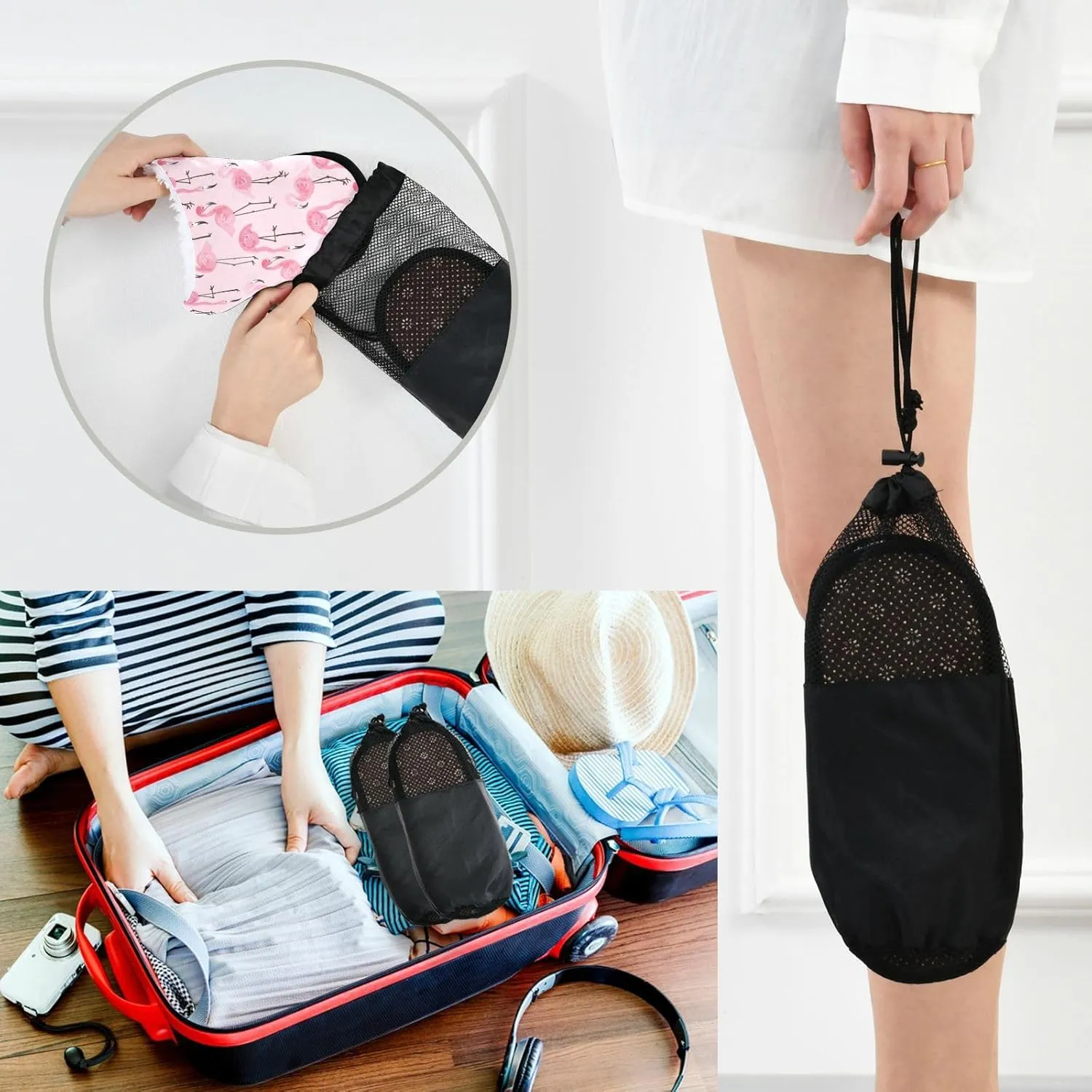 Flamingo Pattern Slippers, Memory Foam Non-Slip Indoor House Slippers Bedroom Hotel Travel Home Shoes for Women Men