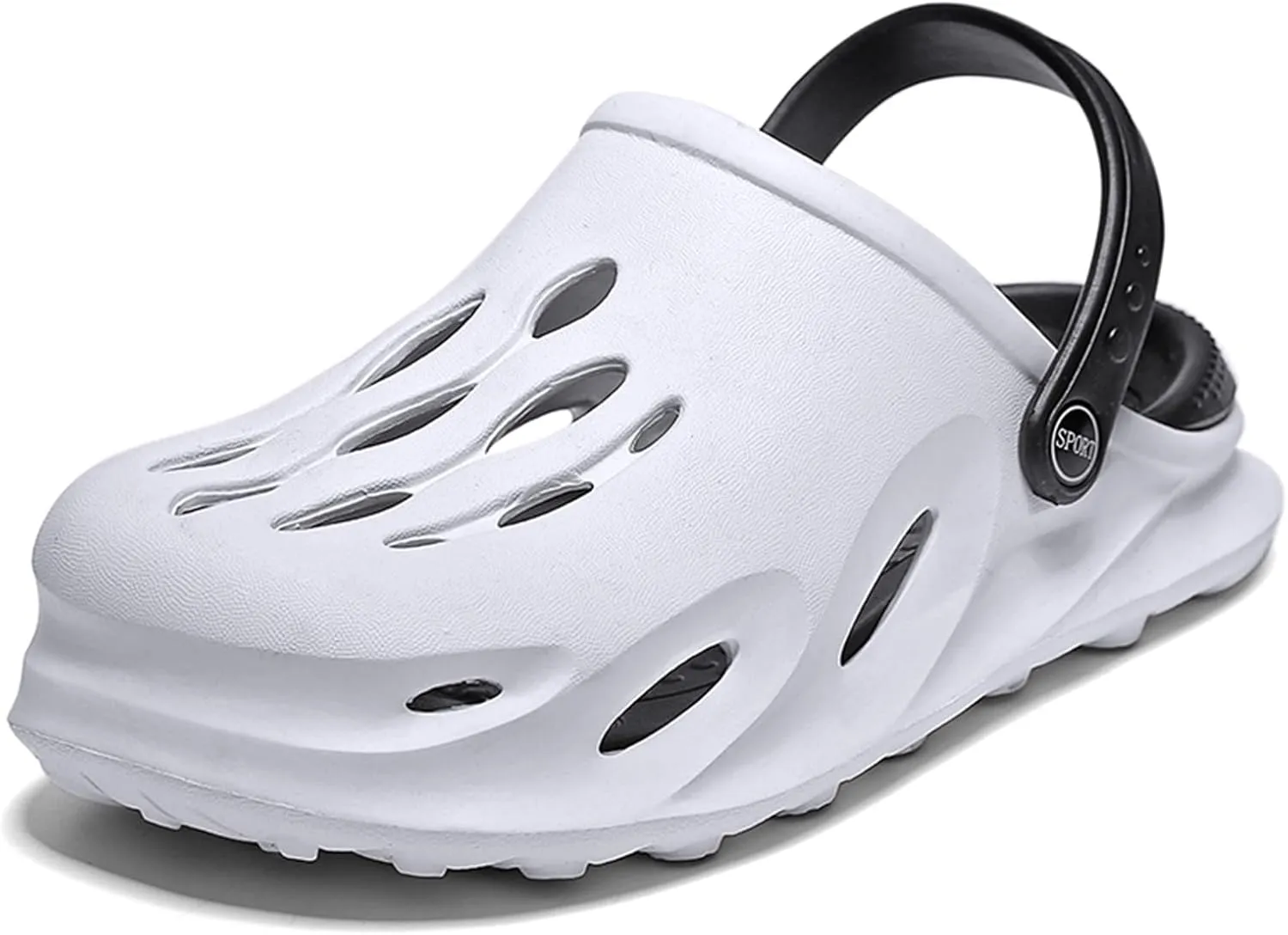FLIOZY Mens Casual Slip-On Hollow Out Arch Support Clogs Garden Shoes Slip-on Outdoor Beach Slippers