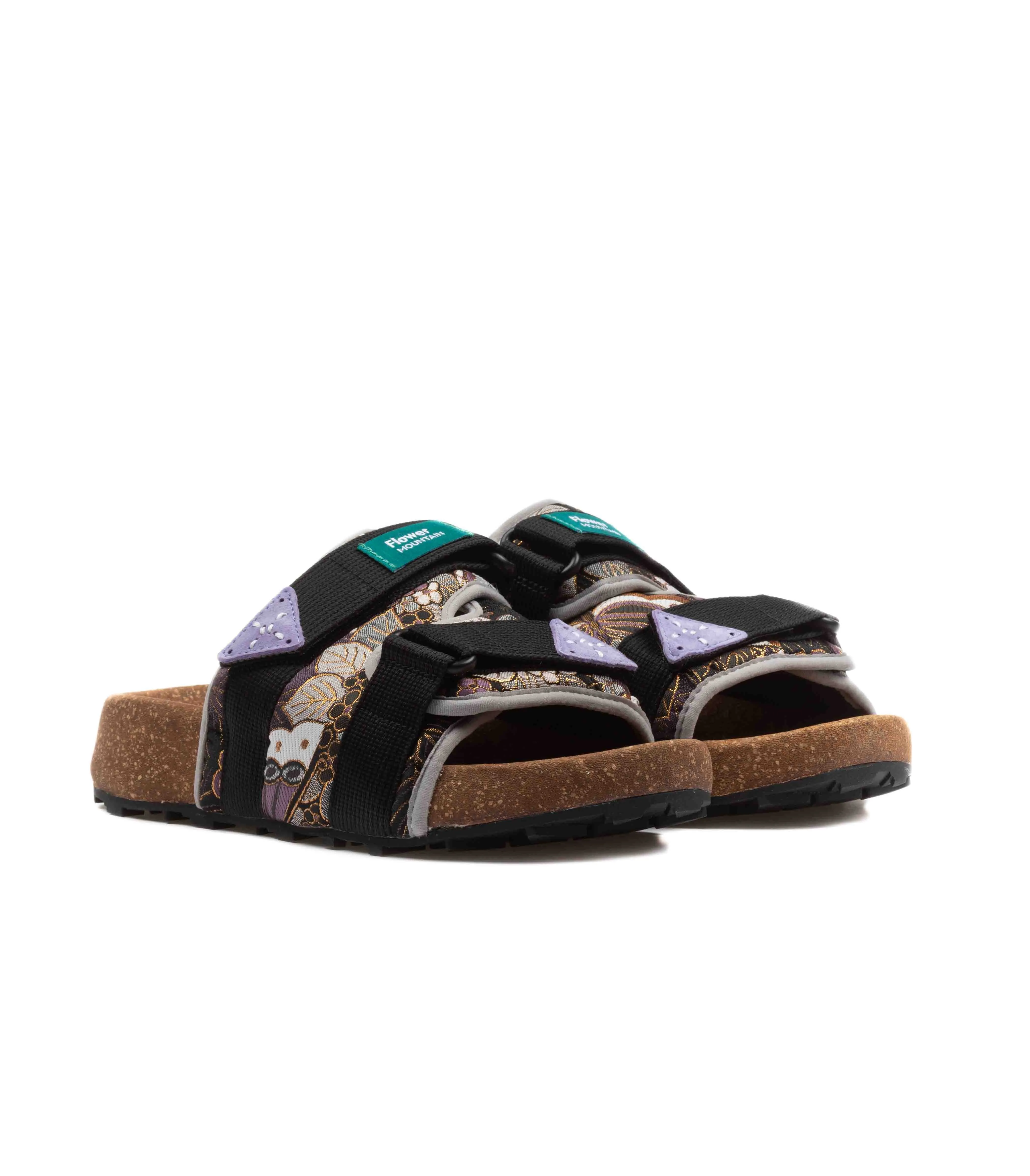 Flower Mountain Niwa Slipper Uni.Nishijin-Ori Suede