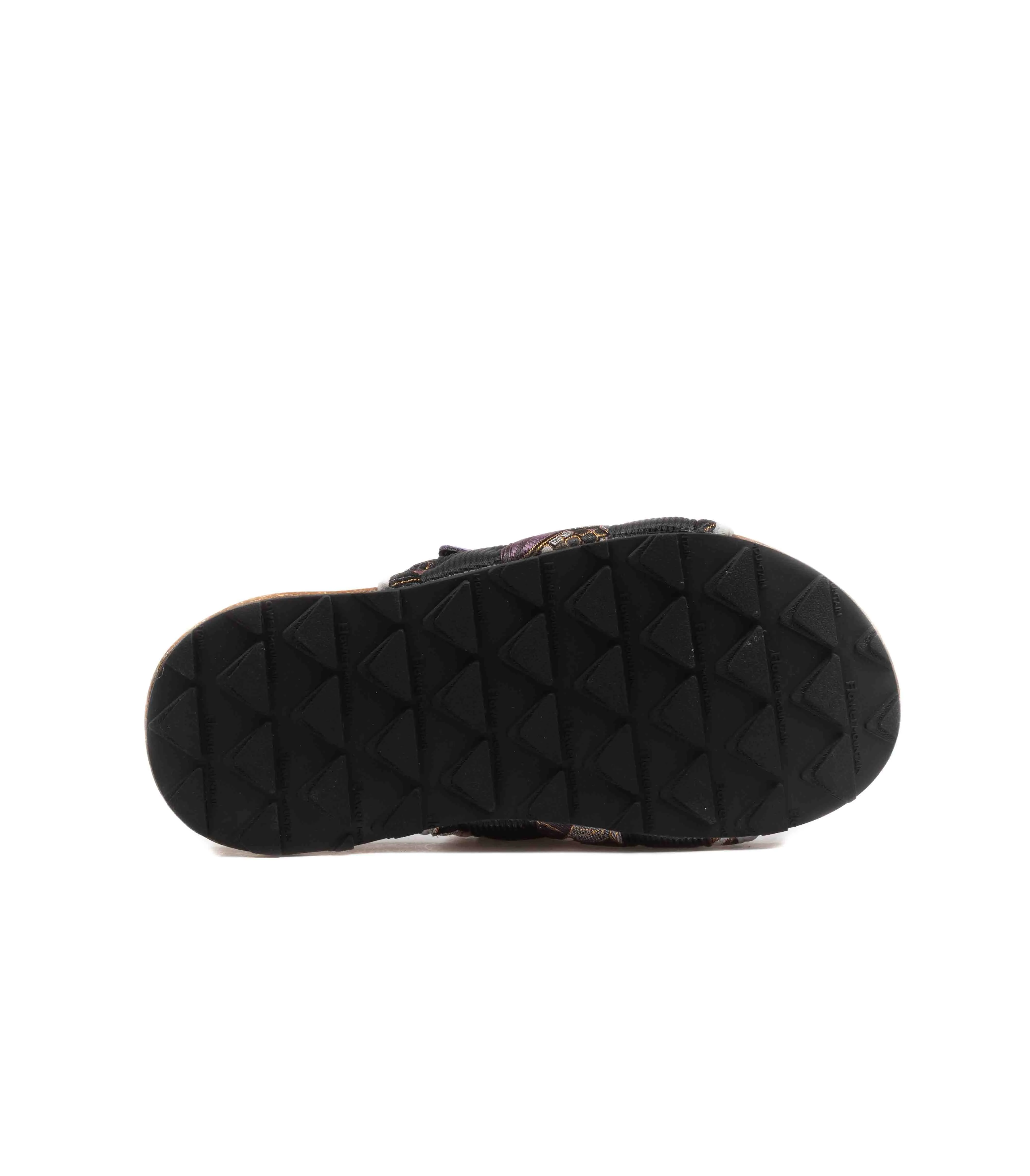 Flower Mountain Niwa Slipper Uni.Nishijin-Ori Suede