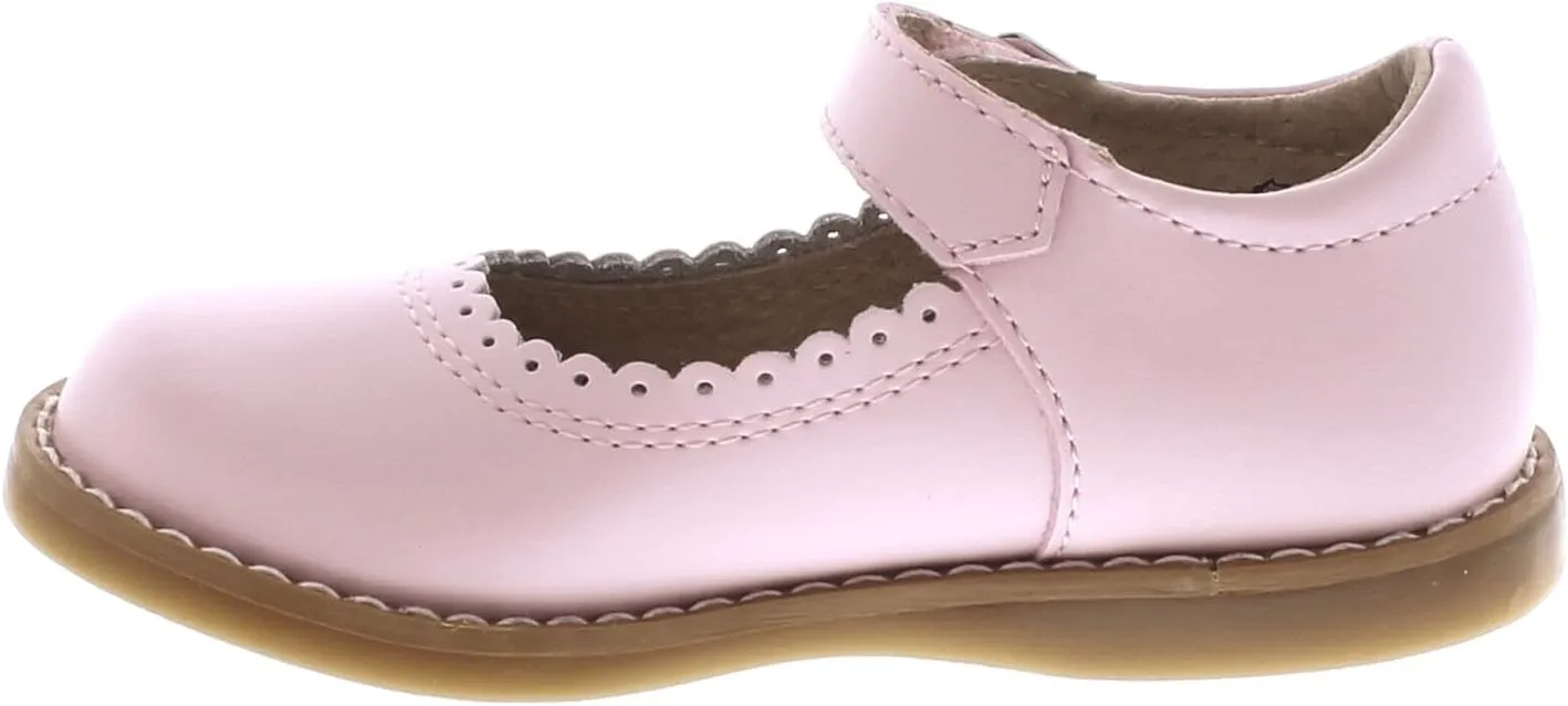 FOOTMATES Allie Leather Mary Jane Shoes for Girls - Girls Dress Shoes with Wide Toe Box, Comfort Insoles, and Non-Slip Non-Marking Outsoles