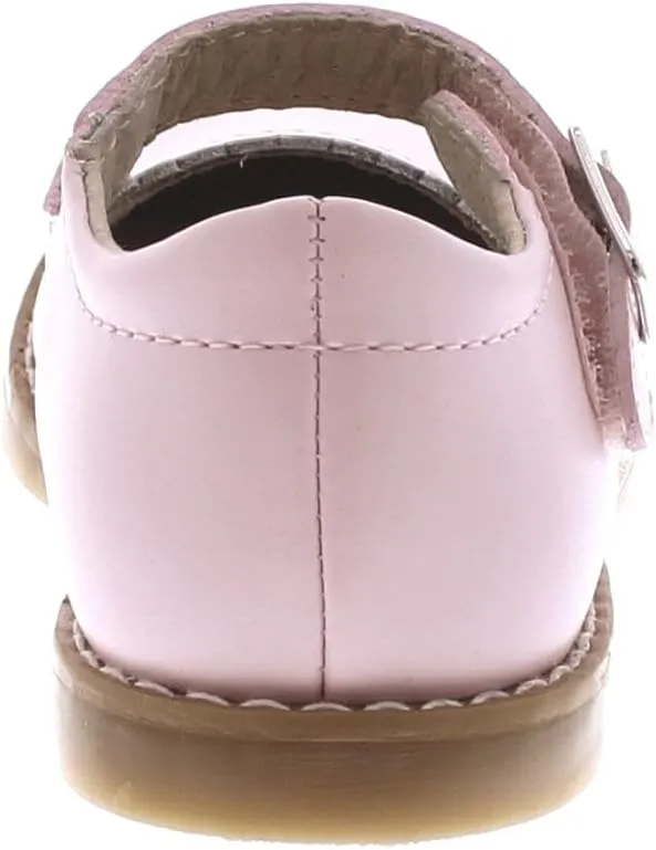 FOOTMATES Allie Leather Mary Jane Shoes for Girls - Girls Dress Shoes with Wide Toe Box, Comfort Insoles, and Non-Slip Non-Marking Outsoles