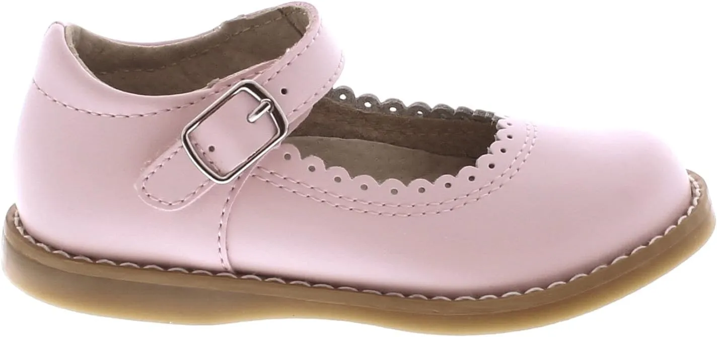 FOOTMATES Allie Leather Mary Jane Shoes for Girls - Girls Dress Shoes with Wide Toe Box, Comfort Insoles, and Non-Slip Non-Marking Outsoles