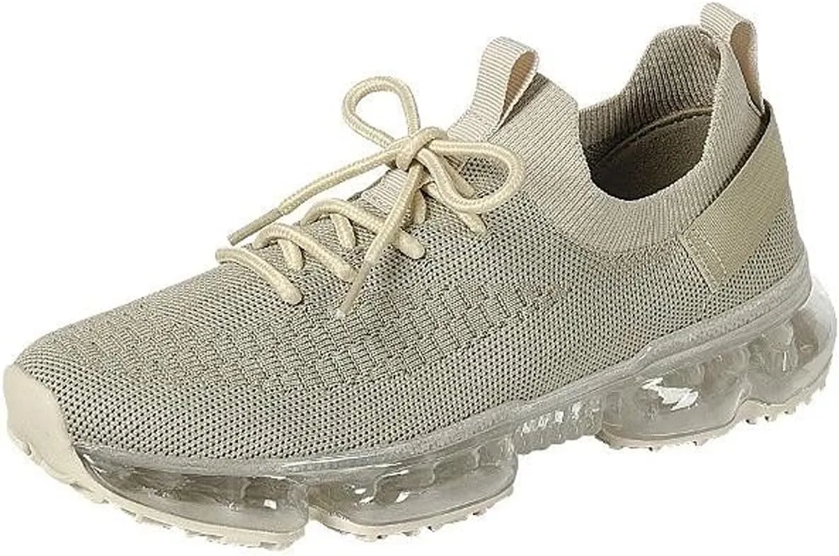 Forever Link Womens Air Cushion Fashion Sneakers Breathable Lightweight Walking Shoes