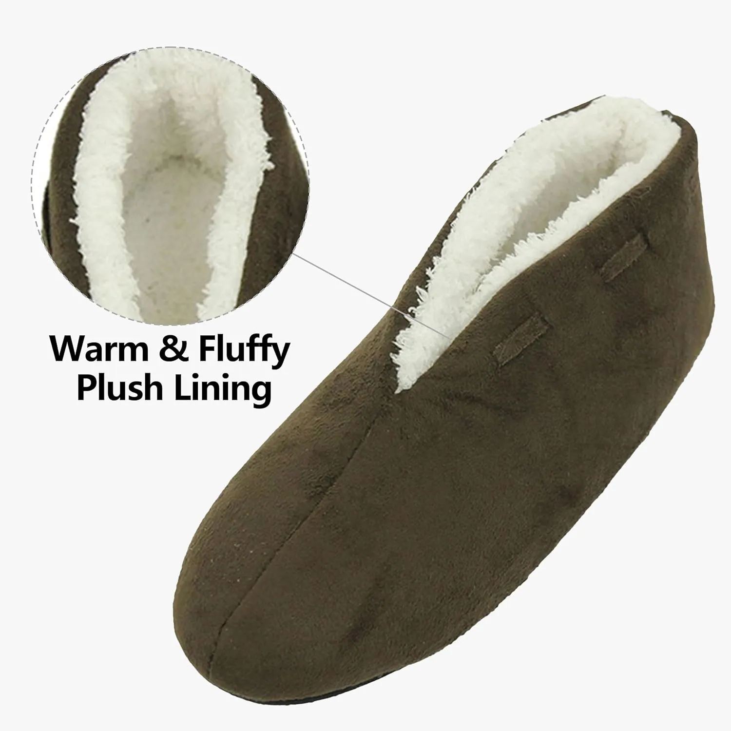 Forfoot Women's Bootie Slippers Plush Non Slip Slip on Indoor Boots House Shoes