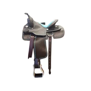 Fort Worth Barrel Race Saddle w/Opti Flex Tree - Turquoise