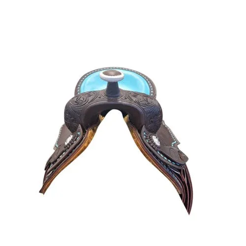 Fort Worth Barrel Race Saddle w/Opti Flex Tree - Turquoise