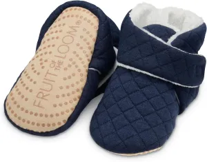 Fruit of the Loom Cozy Thermal Wrap Booties with Non-Skids for Baby Girls, Boys, Unisex