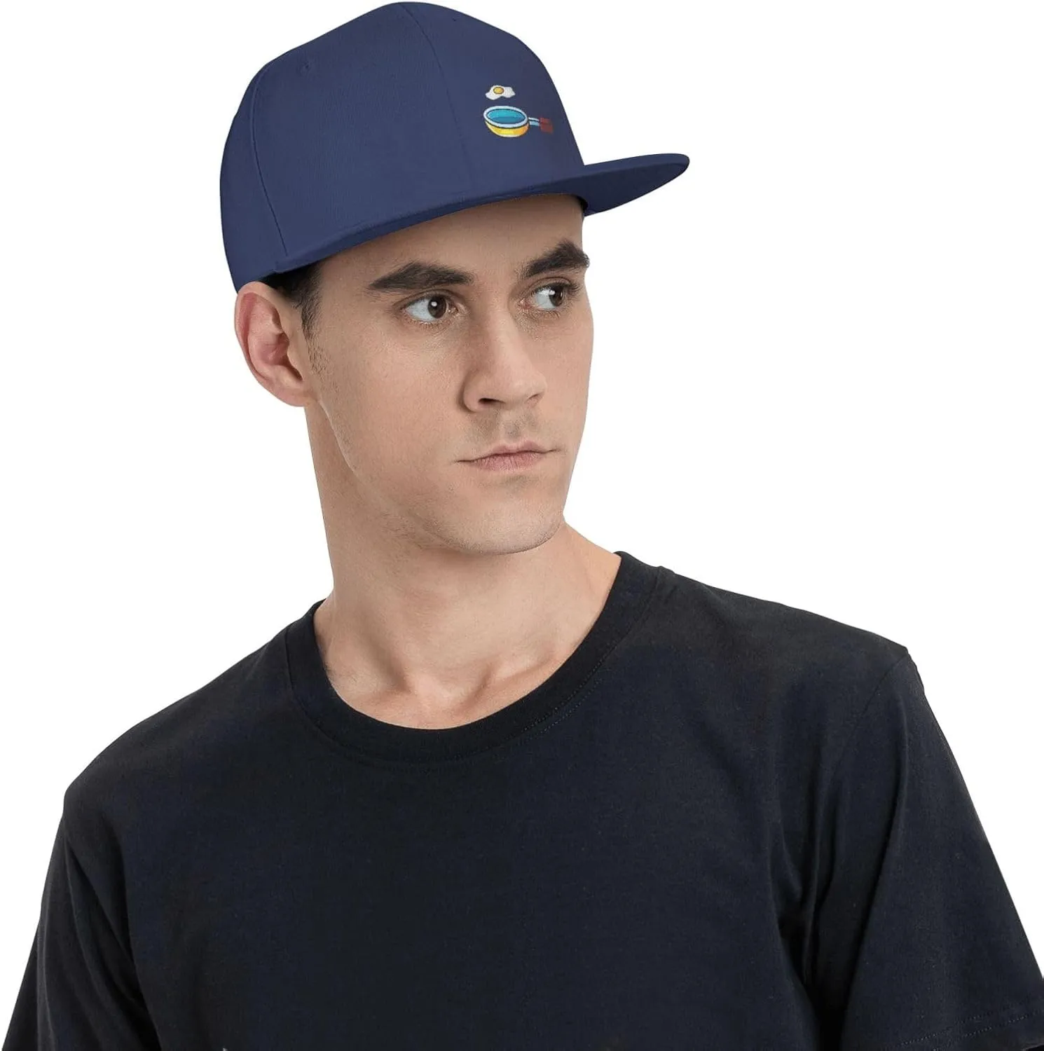 Frying Pan with Eggs Snapback Hats for Men Women Baseball Cap Flat Bill Brim Hat