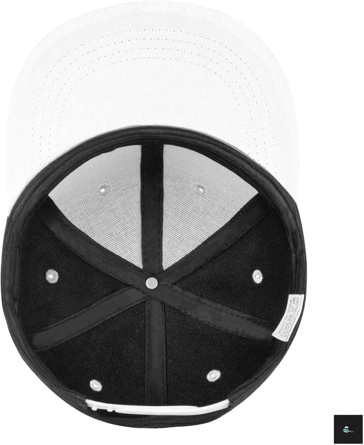 Frying Pan with Eggs Snapback Hats for Men Women Hat Baseball Cap Flat Bill Visor White Hat