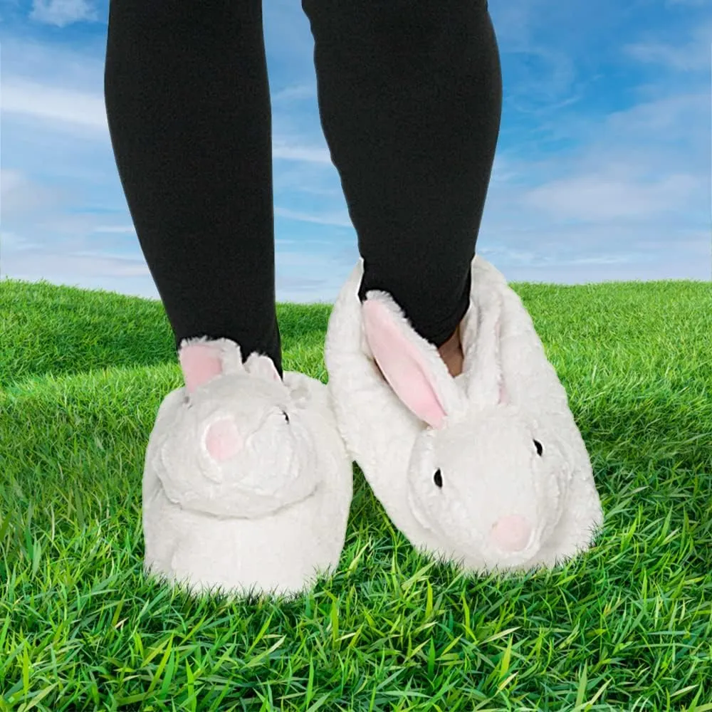 Funziez! Fuzzy Animal Slippers for Women & Men, House Shoes, Teddy Bear, Cow, Cute, Great Mother's Day Gift for Mom, Wife, Daughter