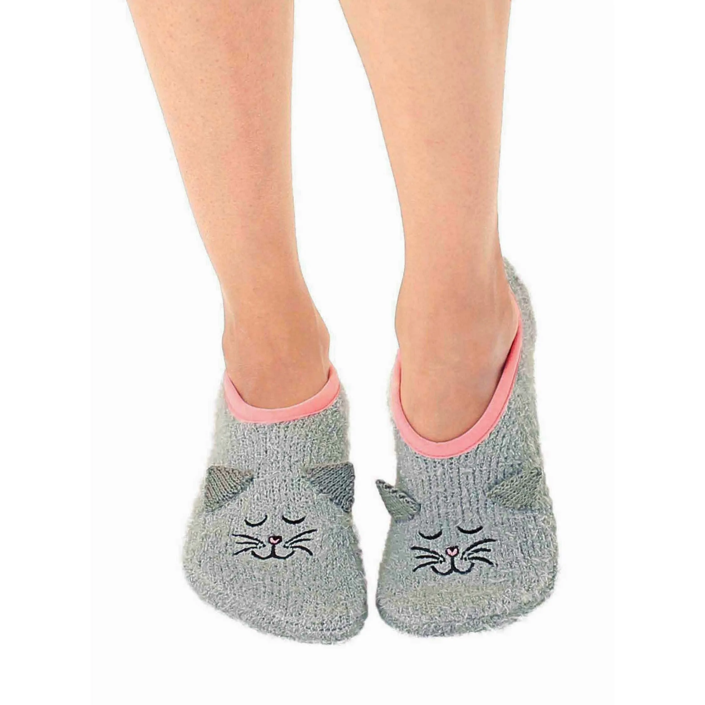 Fuzzy Cat Non-Skid Slipper
