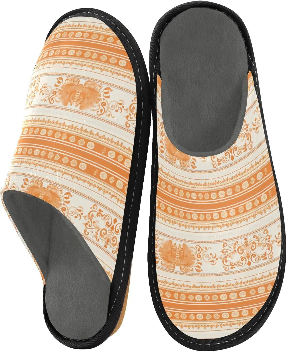 Fuzzy Slippers for Women Men Cozy Memory Foam Scuff Slippers Warm House Shoes Indoor/Outdoor