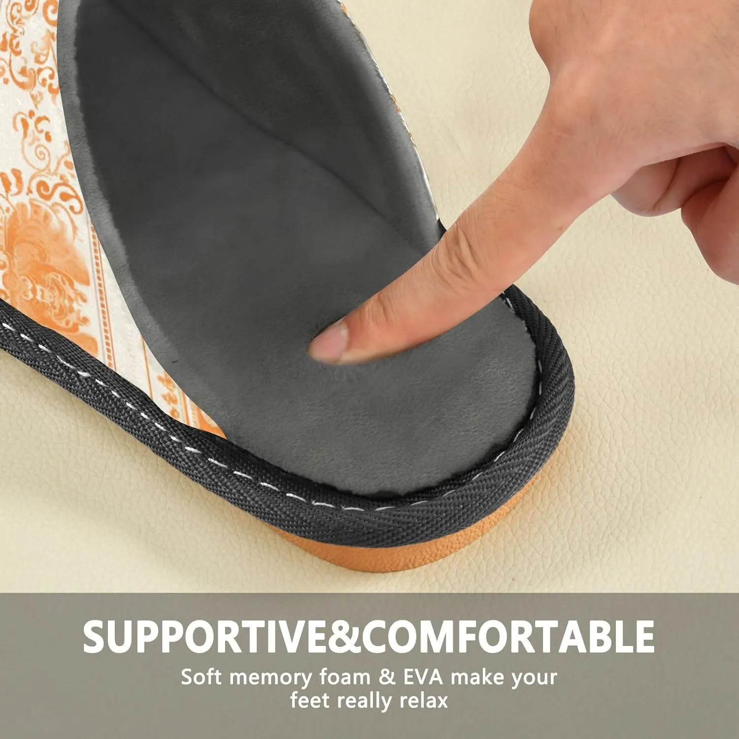 Fuzzy Slippers for Women Men Cozy Memory Foam Scuff Slippers Warm House Shoes Indoor/Outdoor
