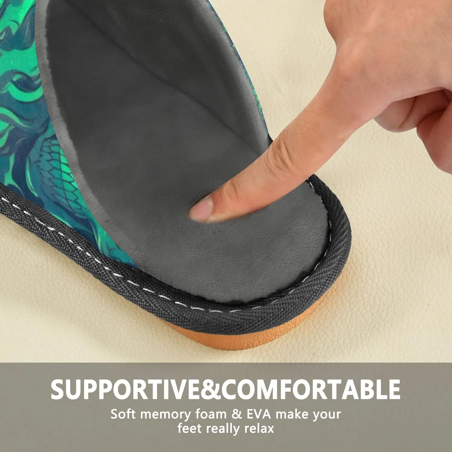 Fuzzy Slippers for Women Men Cozy Memory Foam Scuff Slippers Warm House Shoes Indoor/Outdoor