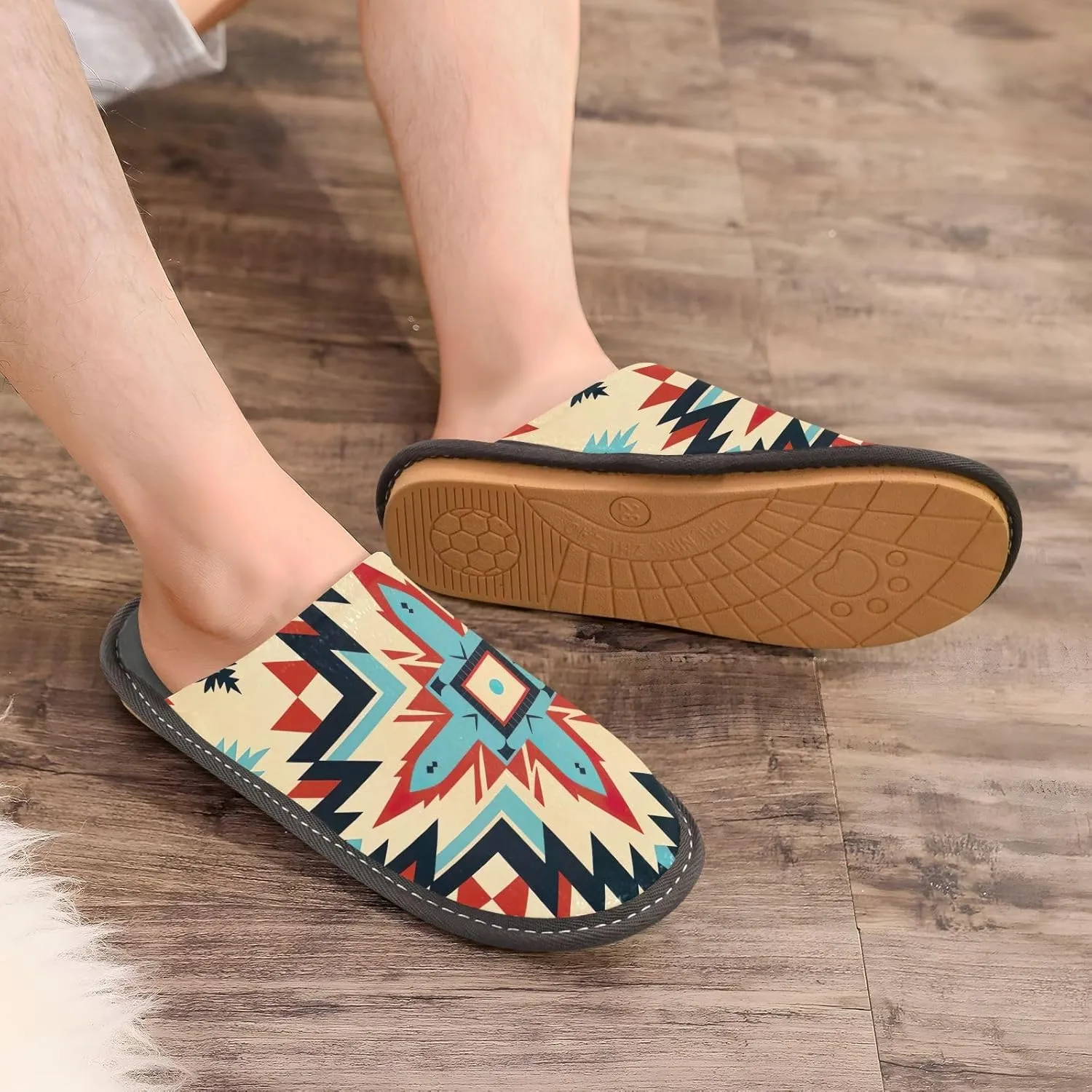 Fuzzy Slippers for Women Men Cozy Memory Foam Scuff Slippers Warm House Shoes Indoor/Outdoor