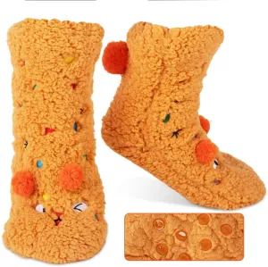 Fuzzy Socks for Women and Men Non-Slip Soft Fluffy Slipper Sock Plush Animal Christmas Warm Sleep Home Sock