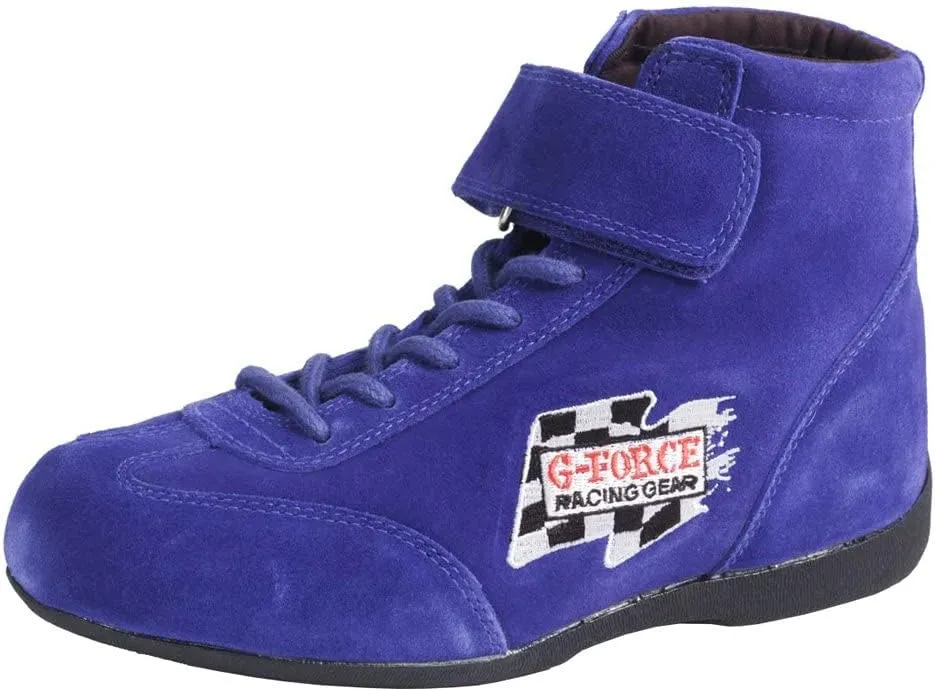 G-Force Racing Gear 0235110BU RaceGrip Blue Size-110 Mid-Top Racing Shoes