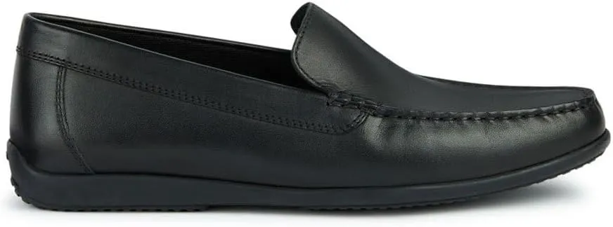 Geox Men's U Ascanio B Moccasin, black, 9 Men