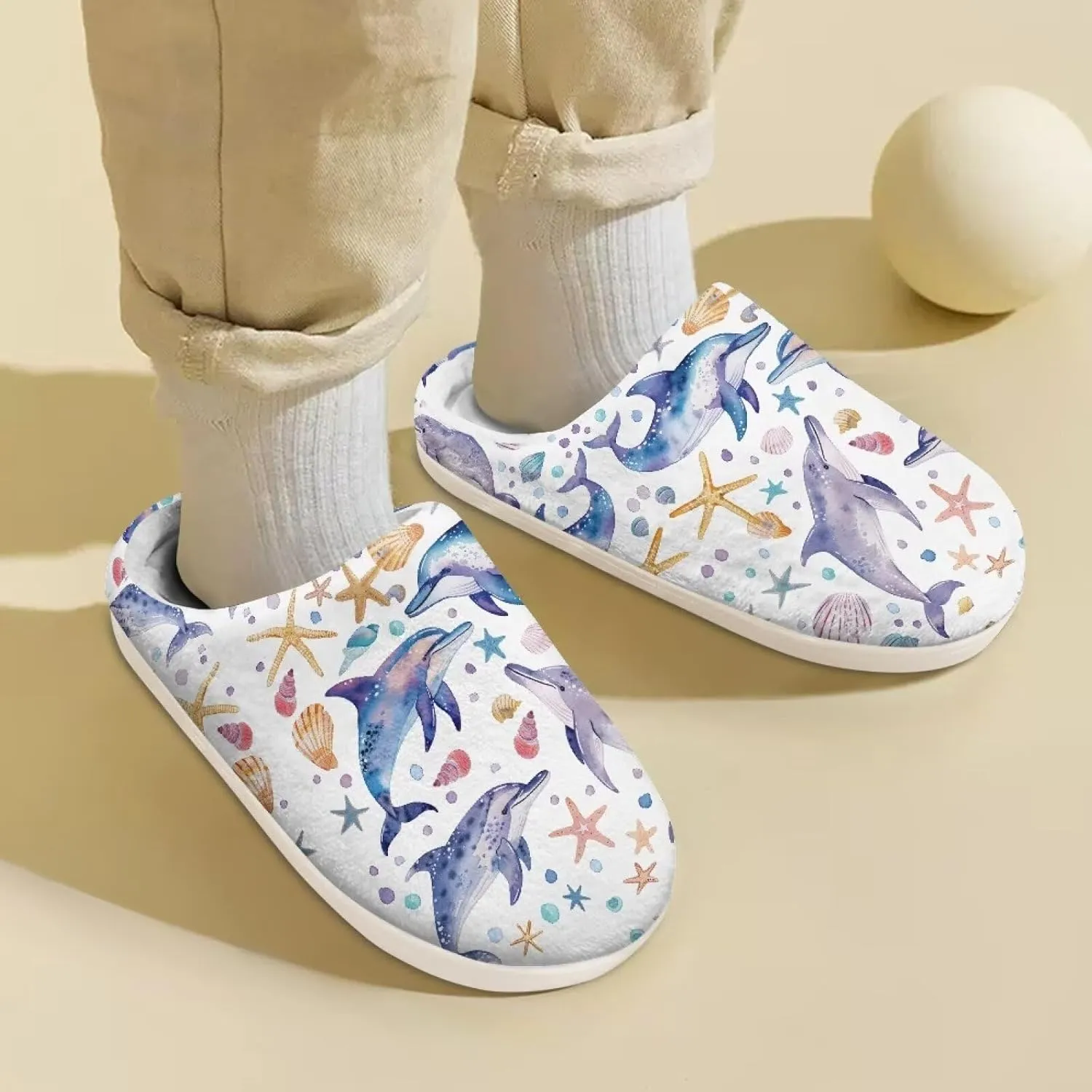 Girl's Cute Animal Plush Slippers Soft Cozy Slip On Fur Fuzzy Slippers Anti-skid Warm Winter Indoor Household Shoes