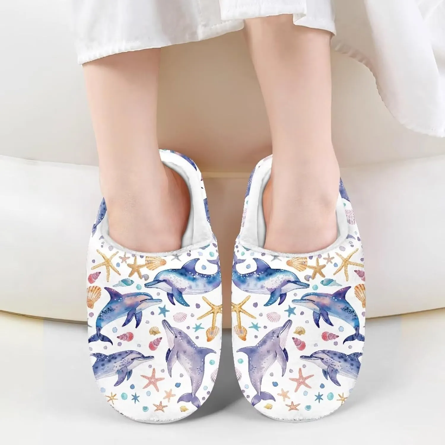 Girl's Cute Animal Plush Slippers Soft Cozy Slip On Fur Fuzzy Slippers Anti-skid Warm Winter Indoor Household Shoes